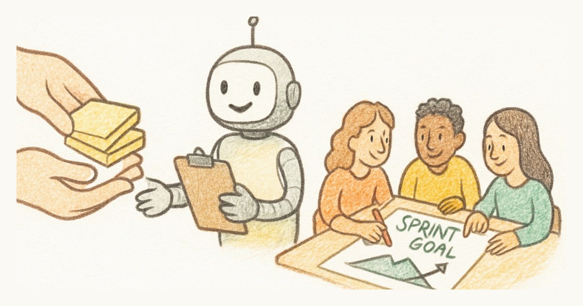 What to hand an AI assistant in scrum, and what to keep for the team